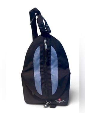 Avanti Black Backpack with Light Blue Panels